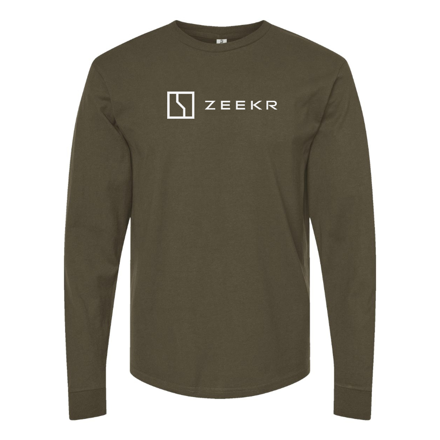 Men's Zeekr Logo Cotton Long Sleeve T-Shirt