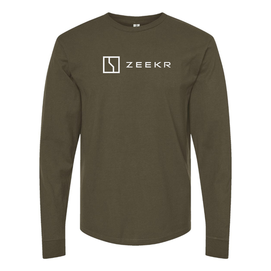 Men's Zeekr Logo Cotton Long Sleeve T-Shirt