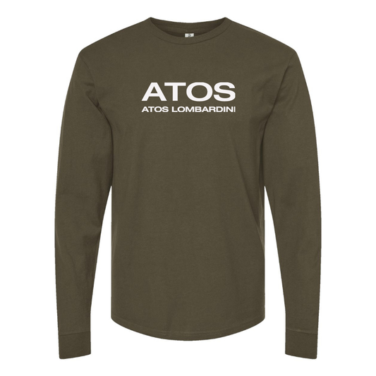 Men's Atos Lombardini  Logo Cotton Long Sleeve T-Shirt