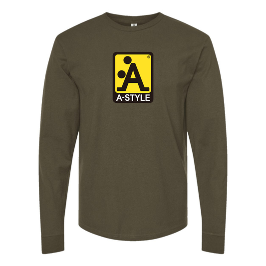 Men's A Style Logo Cotton Long Sleeve T-Shirt