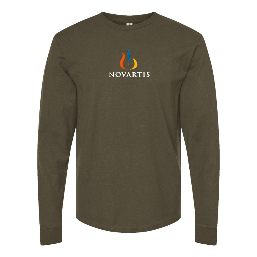 Men's  Novartis Logo  Cotton Long Sleeve T-Shirt