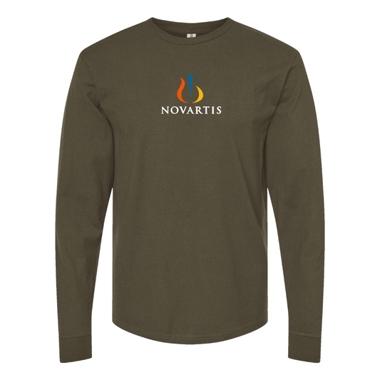 Men's  Novartis Logo  Cotton Long Sleeve T-Shirt