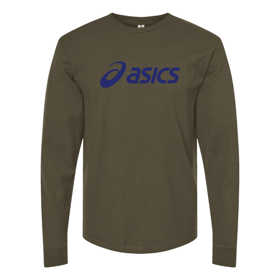 Men's Asics Logo Cotton Long Sleeve T-Shirt