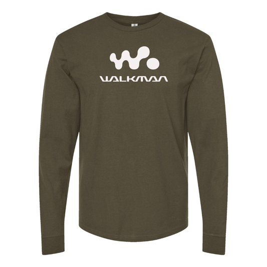 Men's Walkman Logo Cotton Long Sleeve T-Shirt