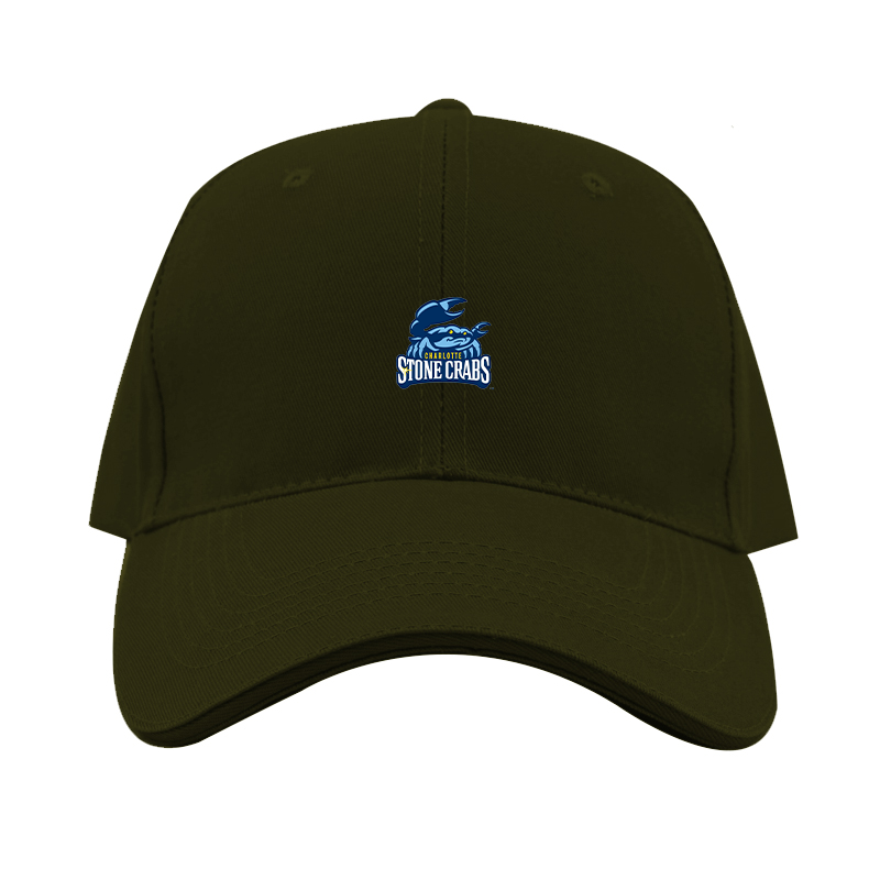 Charlotte Stone Crabs Logo  Dad Baseball Cap Hat