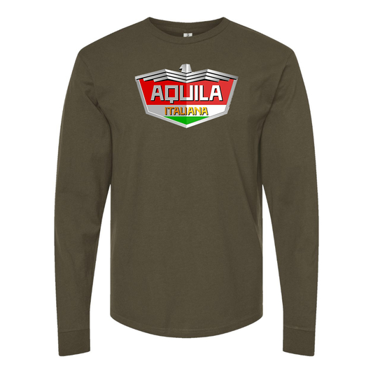 Men's Aquila Italiana  Logo Cotton Long Sleeve T-Shirt