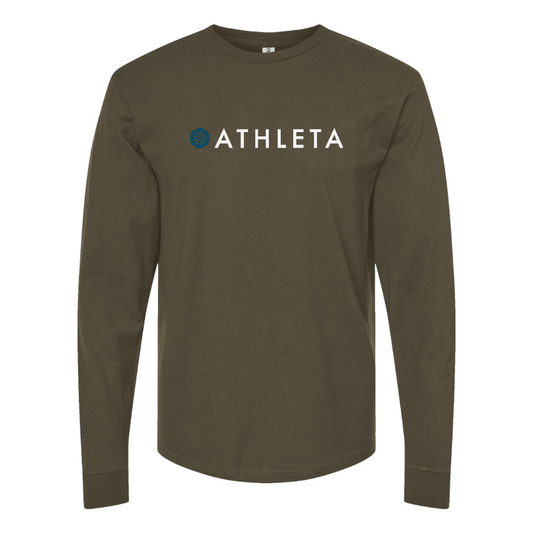 Men's Athleta Logo Cotton Long Sleeve T-Shirt