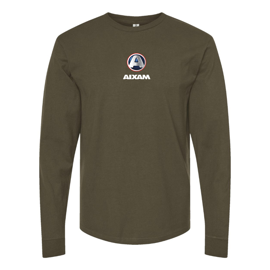 Men's Aixam Logo Cotton Long Sleeve T-Shirt