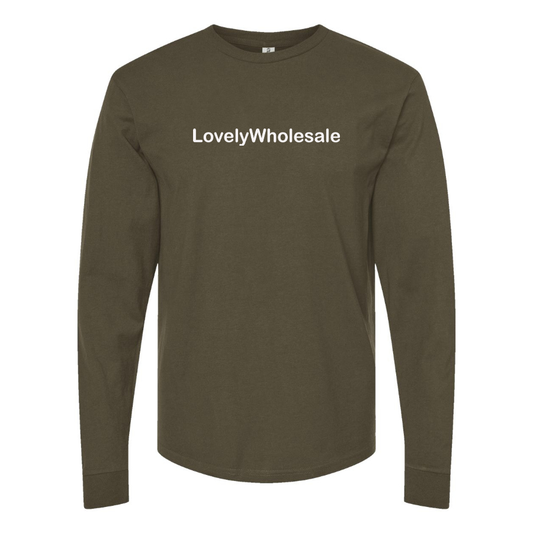 Men's LovelyWholesale  Logo Cotton Long Sleeve T-Shirt