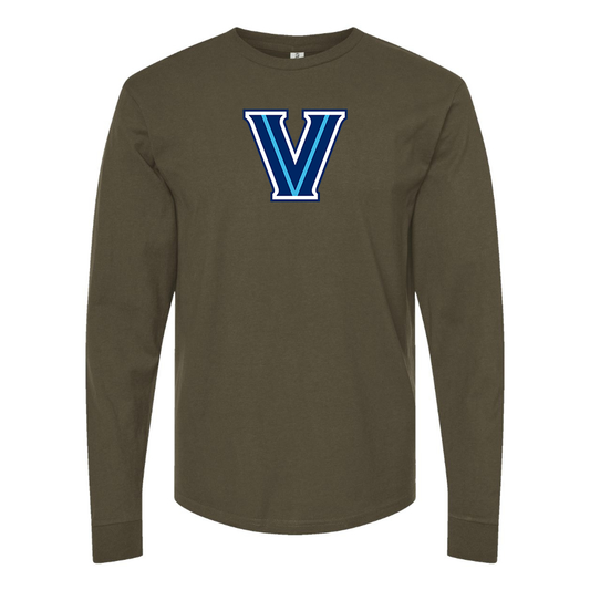 Men's Villanova Wildcats Logo  Cotton Long Sleeve T-Shirt