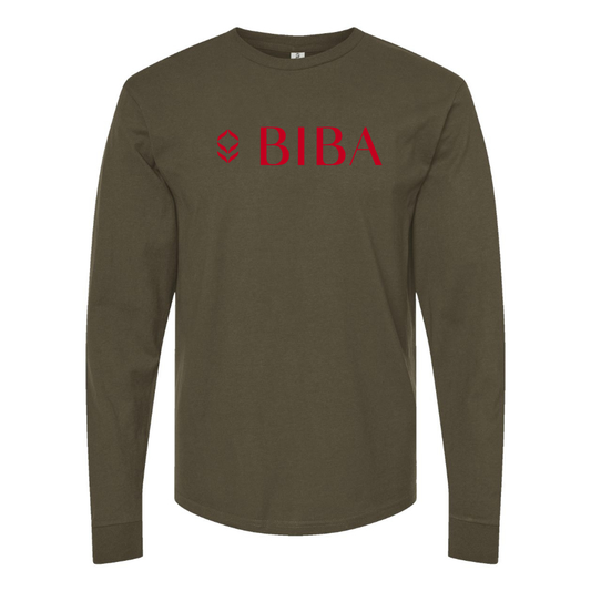 Men's Biba Logo Cotton Long Sleeve T-Shirt