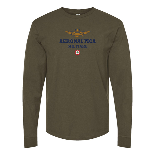 Men's Aeronautica Militare Logo Cotton Long Sleeve T-Shirt