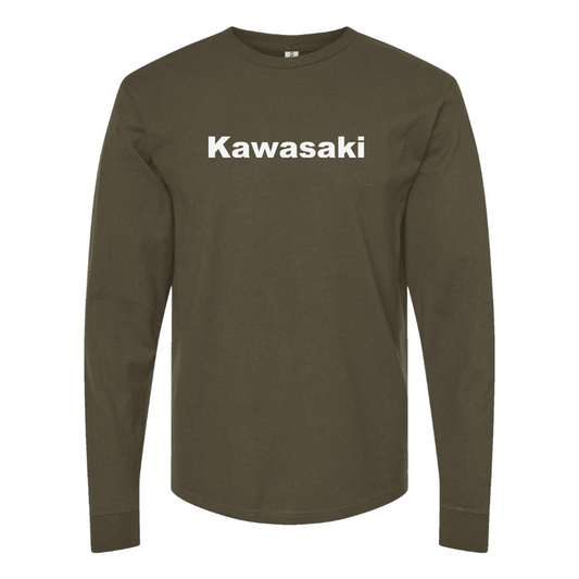 Men's Kawasaki  Logo Cotton Long Sleeve T-Shirt