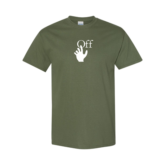 Men's  Off-White Hand Logo  Cotton T-Shirt