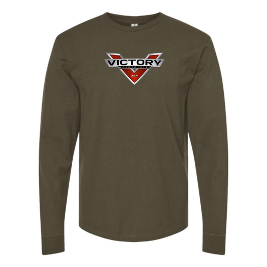Men's Victory Logo Cotton Long Sleeve T-Shirt