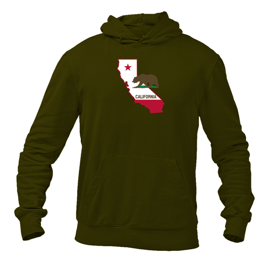 Men's  California Bear Map  Heavy Blend Hooded Sweatshirt