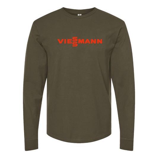 Men's Viessmann Logo Cotton Long Sleeve T-Shirt