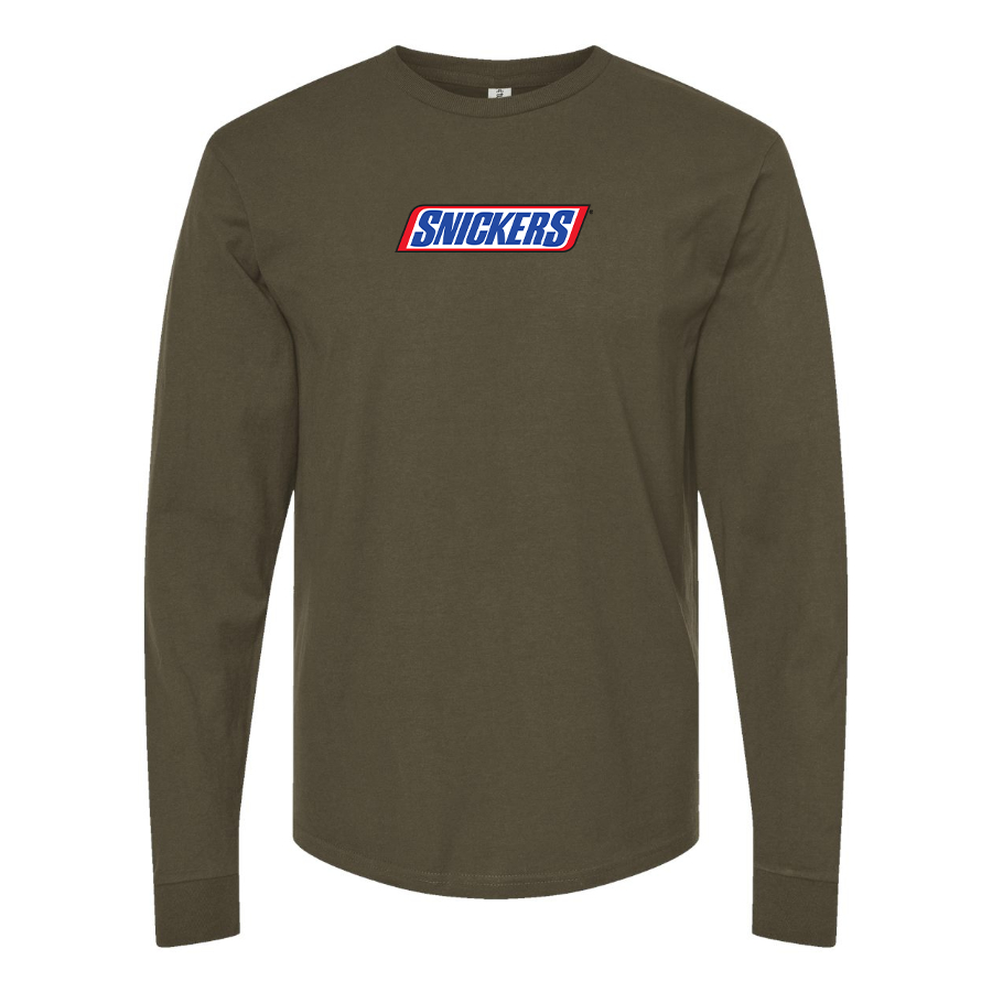 Men's  Snickers Logo Cotton Long Sleeve T-Shirt