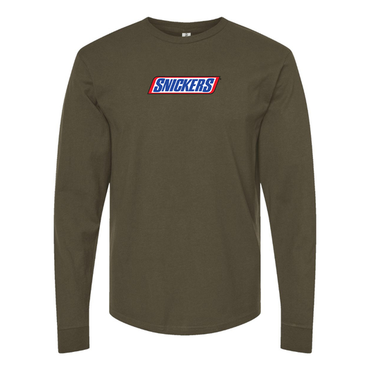Men's  Snickers Logo Cotton Long Sleeve T-Shirt