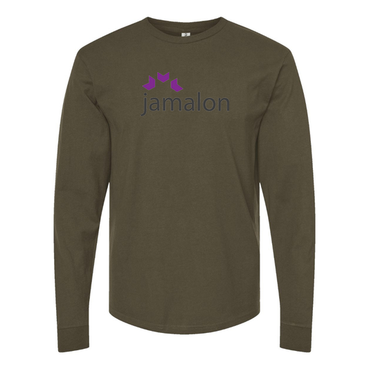 Men's Jamalon Logo Cotton Long Sleeve T-Shirt