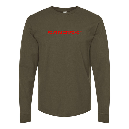 Men's SanDisk Logo Cotton Long Sleeve T-Shirt