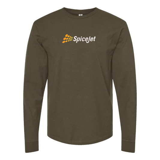 Men's SpiceJet Logo  Cotton Long Sleeve T-Shirt
