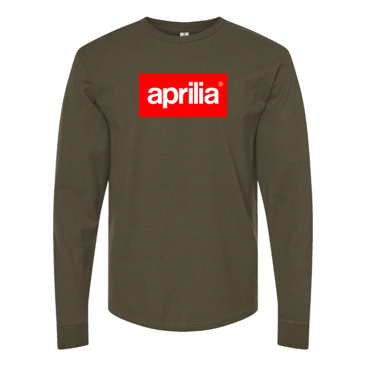 Men's Aprilia Logo Cotton Long Sleeve T-Shirt