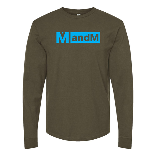 Men's MandM  Logo Cotton Long Sleeve T-Shirt