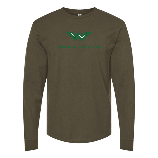 Men's Wanderer Werke Logo  Cotton Long Sleeve T-Shirt