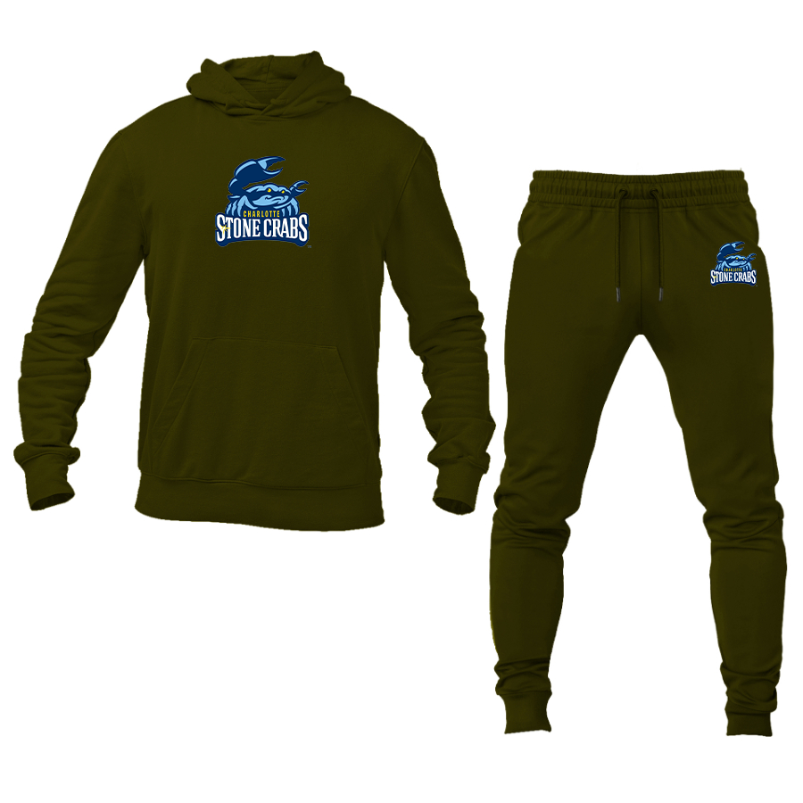 Men's Charlotte Stone Crabs Logo Hoodie Joggers Set