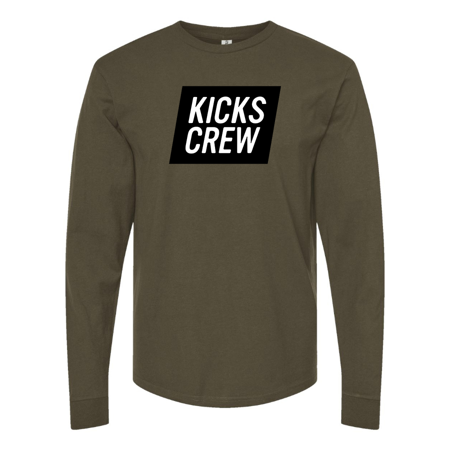 Men's Kickscrew Logo Cotton Long Sleeve T-Shirt