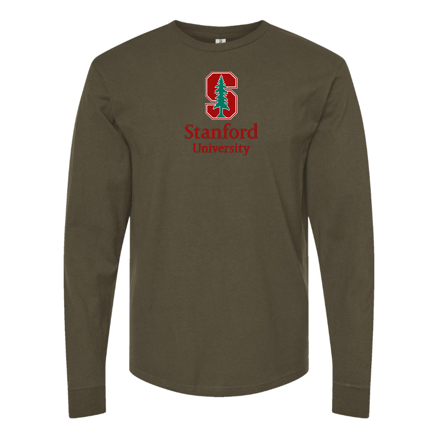 Men's Stanford University Logo  Cotton Long Sleeve T-Shirt