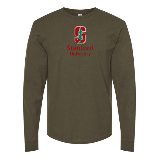 Men's Stanford University Logo  Cotton Long Sleeve T-Shirt