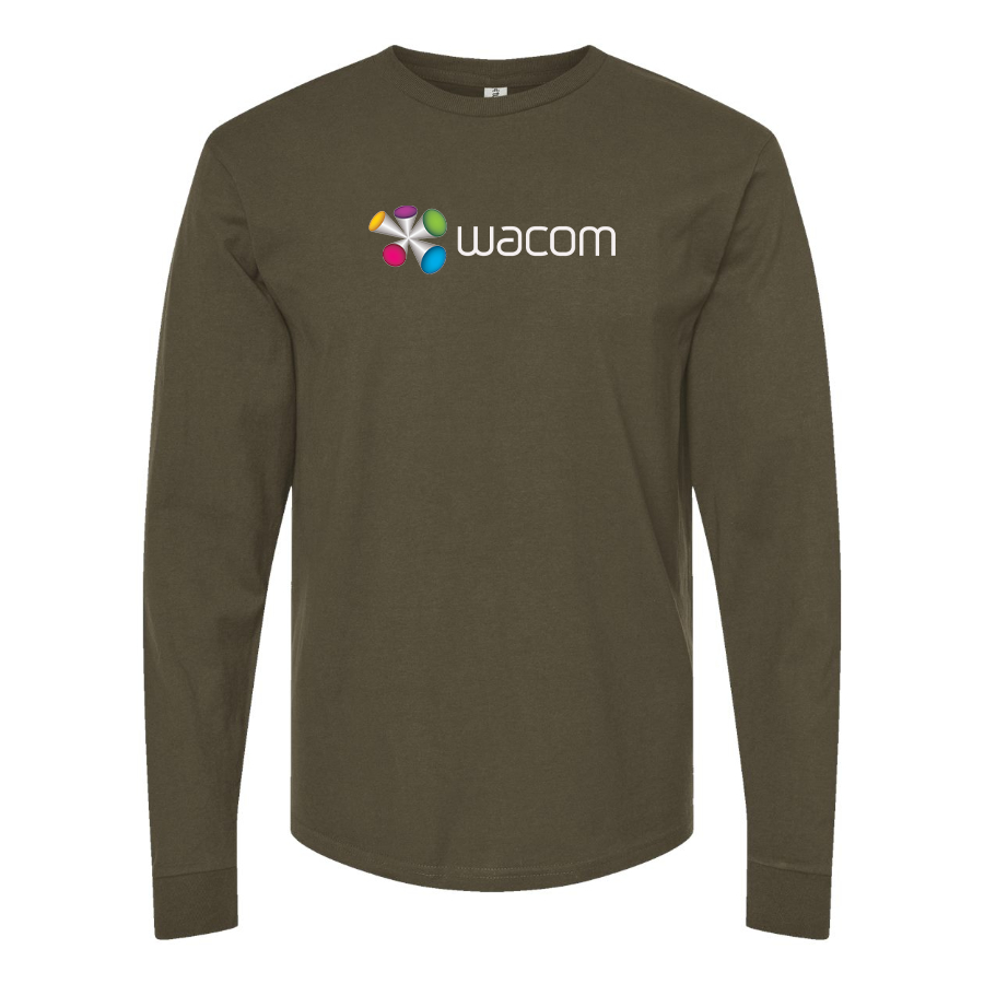 Men's Wacom Logo Cotton Long Sleeve T-Shirt