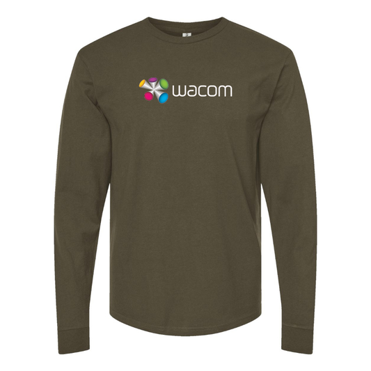 Men's Wacom Logo Cotton Long Sleeve T-Shirt