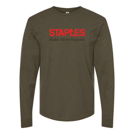 Men's Staples Logo  Cotton Long Sleeve T-Shirt