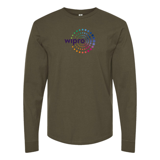 Men's Wipro Logo Cotton Long Sleeve T-Shirt