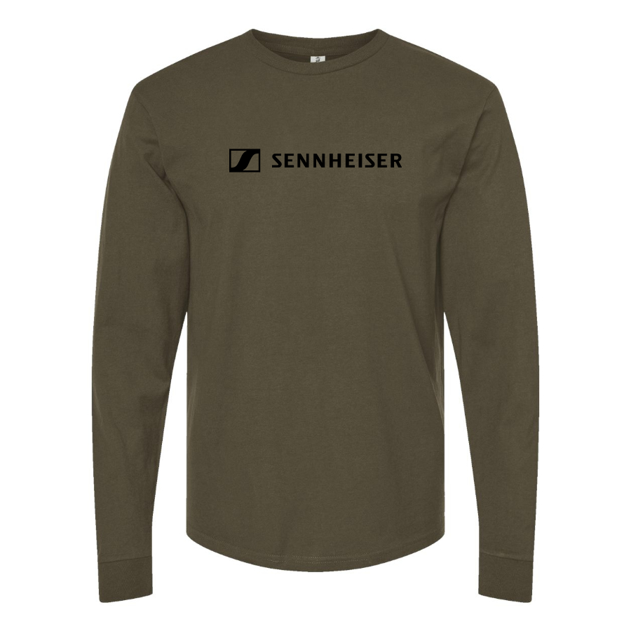 Men's Sennheiser Logo  Cotton Long Sleeve T-Shirt