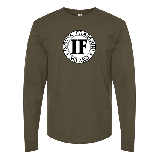 Men's Isotta Fraschini Logo Cotton Long Sleeve T-Shirt