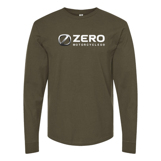 Men's Zero Motorcycles Logo Cotton Long Sleeve T-Shirt