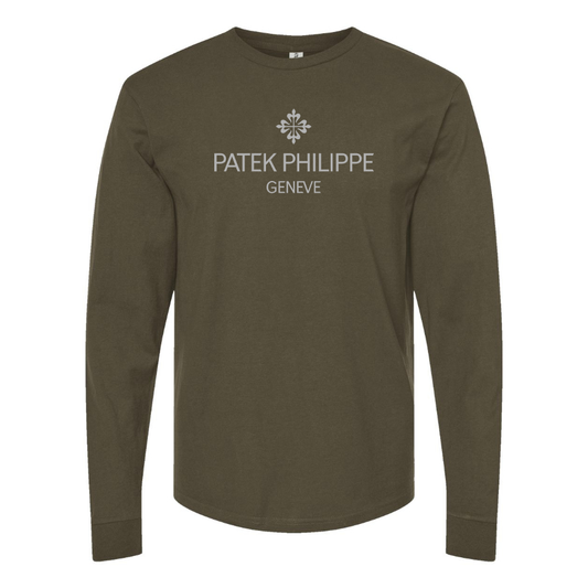 Men's  Patek Philippe  Logo  Cotton Long Sleeve T-Shirt