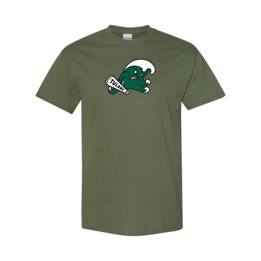 Men's Tulane Green Wave Logo   Cotton T-Shirt