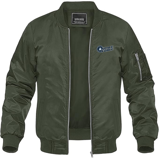 Men's   Space Force Lightweight Bomber Jacket Windbreaker Softshell Varsity Jacket Coat
