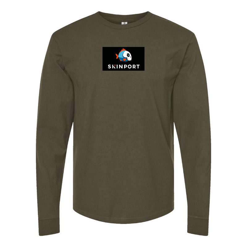 Men's Skinport Logo Cotton Long Sleeve T-Shirt