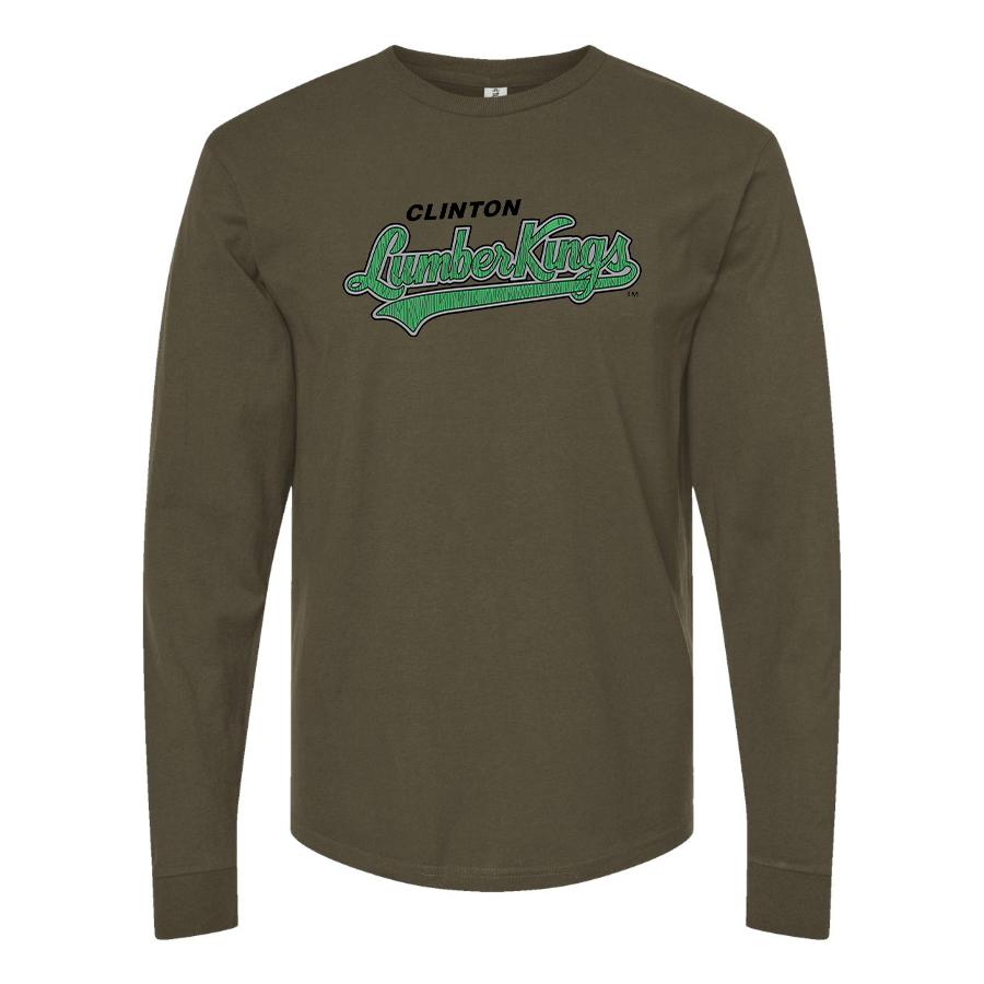 Men's Clinton LumberKings  Logo Cotton Long Sleeve T-Shirt