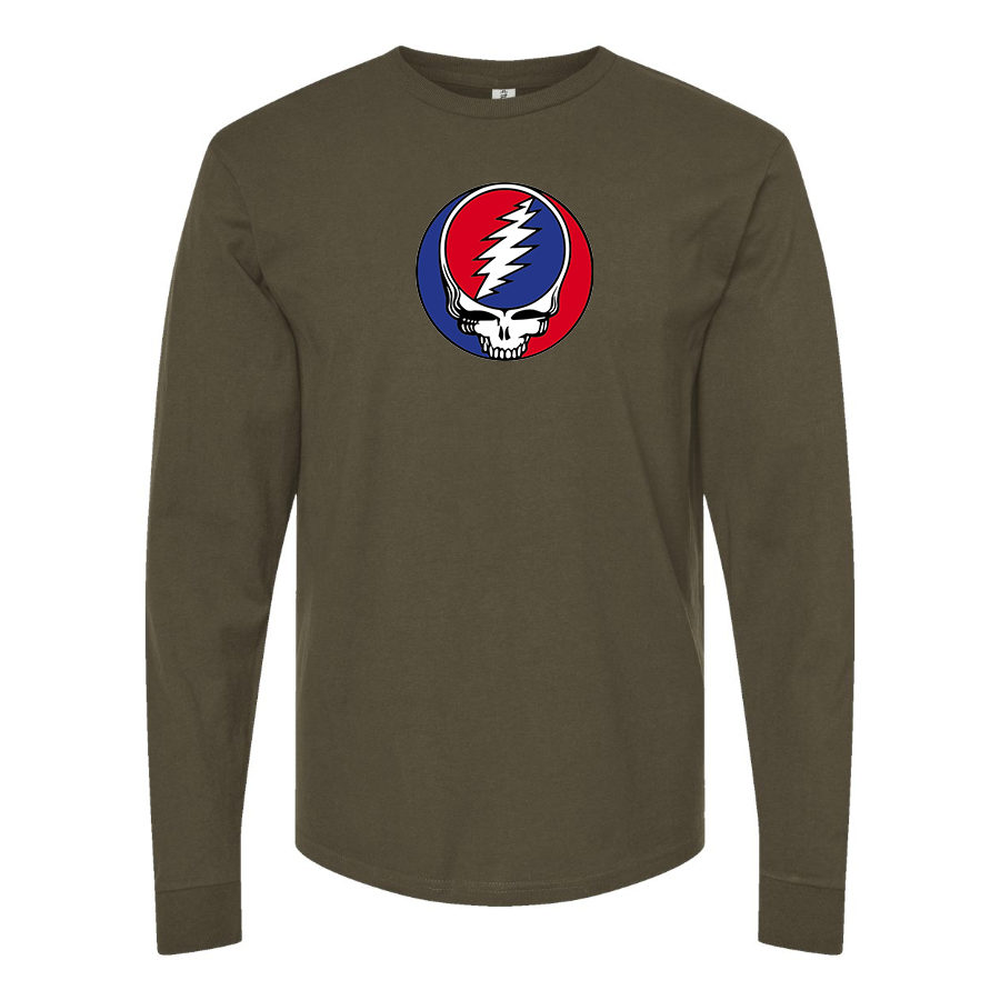Men's Gratefu Dead Logo Cotton Long Sleeve T-Shirt