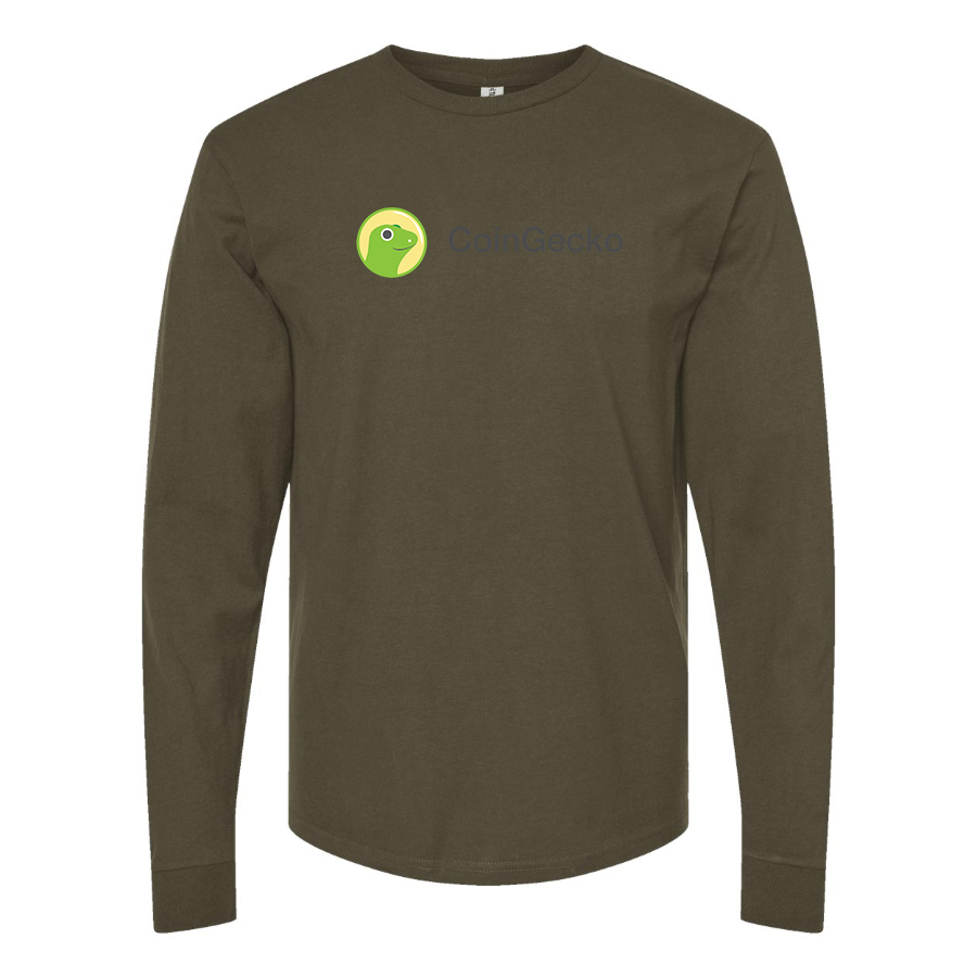 Men's CoinGecko Logo Cotton Long Sleeve T-Shirt