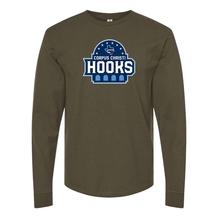 Men's Corpus Christi Hooks Logo Cotton Long Sleeve T-Shirt