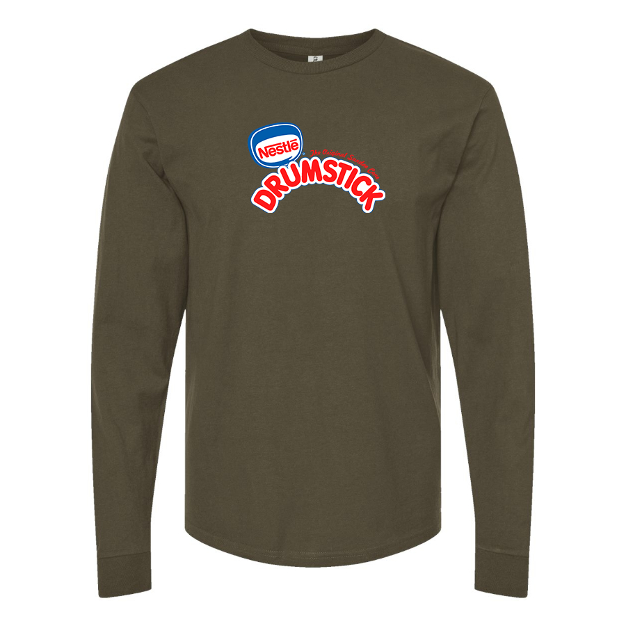 Men's Drumstick Logo Cotton Long Sleeve T-Shirt