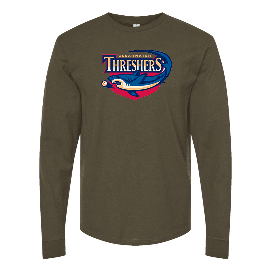 Men's Clearwater Threshers Logo Cotton Long Sleeve T-Shirt